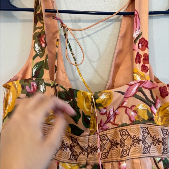 Y2K Spring Beaded Floral Embroidered Halter Midi Dress Coquette Girl - XS Small - Picture 9 of 13